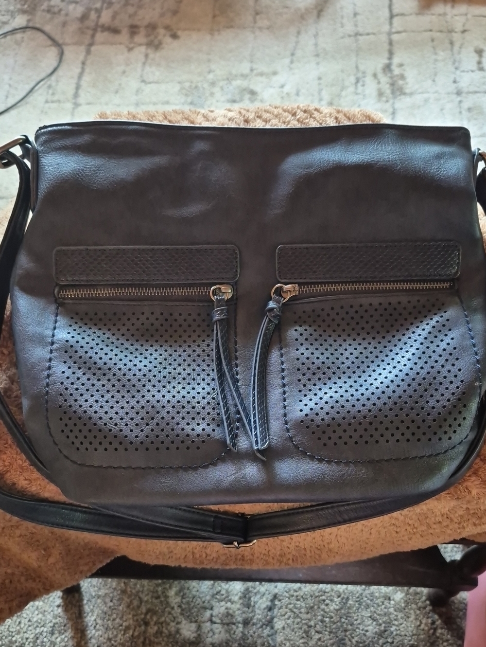Darlings Vegan Leather Hobo Shoulder/Crossbody Bag